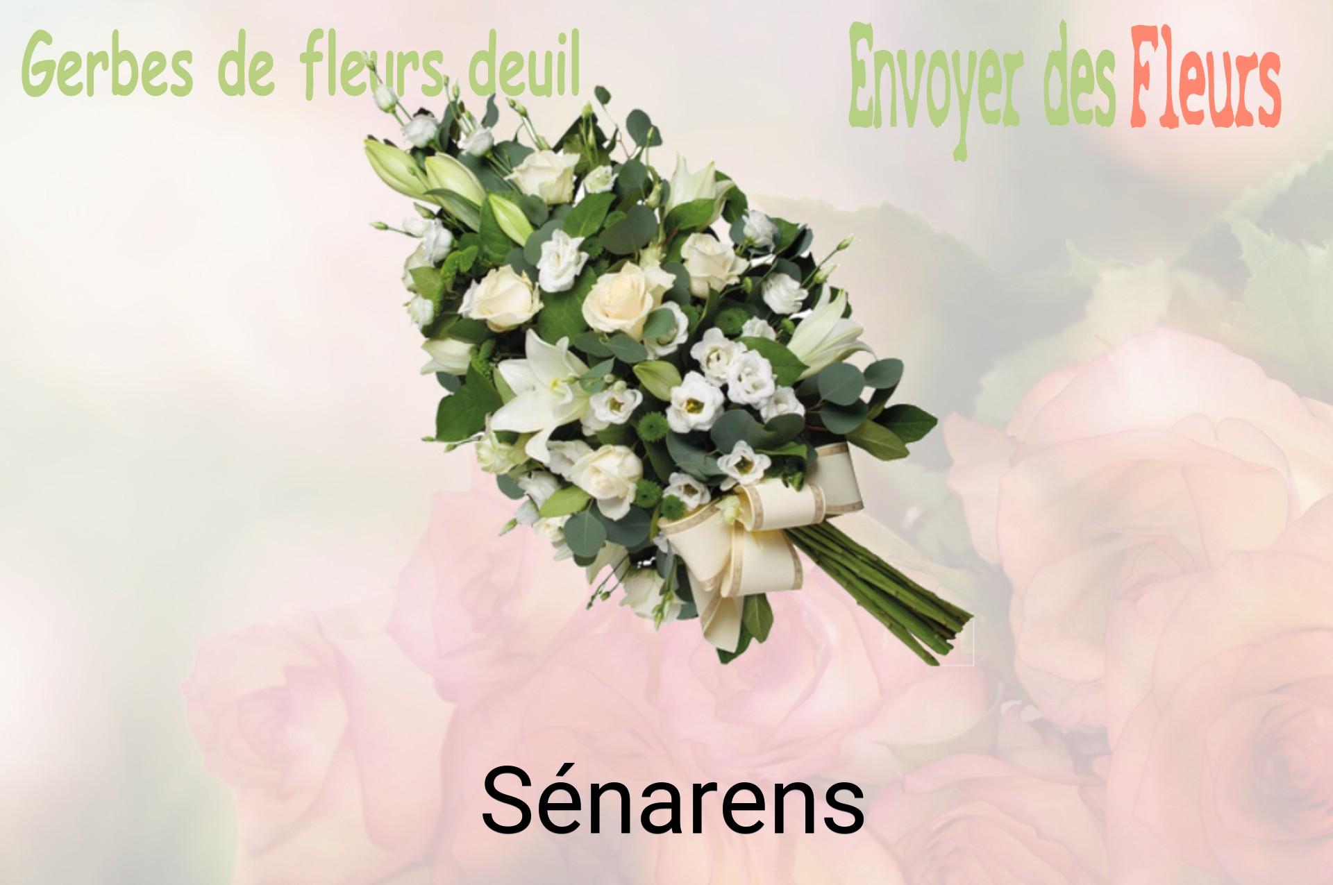 Gerbe de fleurs de deuil livrée à Sénarens